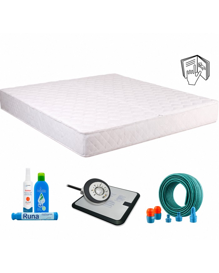 Matelas à eau Mono avec une poche d'eau et tous les accessoires